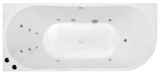 Акриловая ванна ABBER с гидромассажем 170x75см левая AB9315 E L